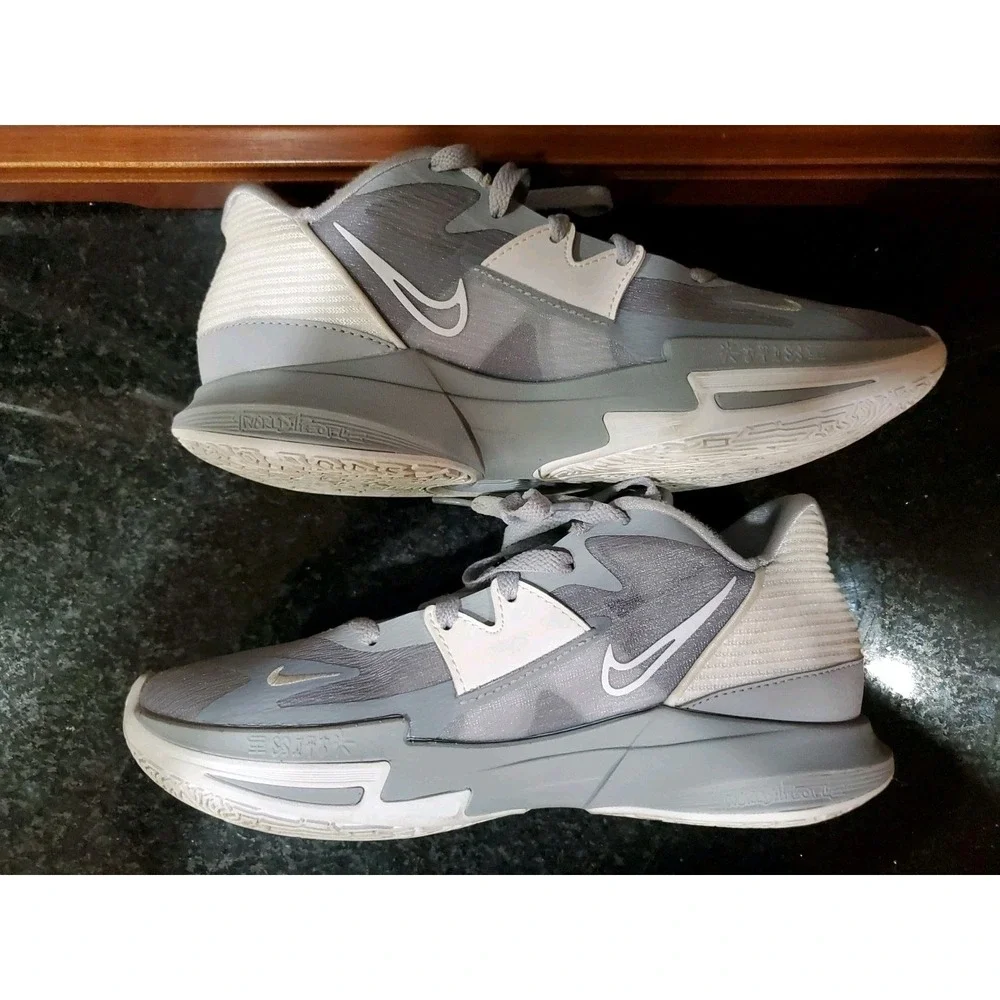 Nike Kyrie Low 5 Wolf‎ Grey/White Air Max DO9617-001 Womens Basketball Shoes 8.5